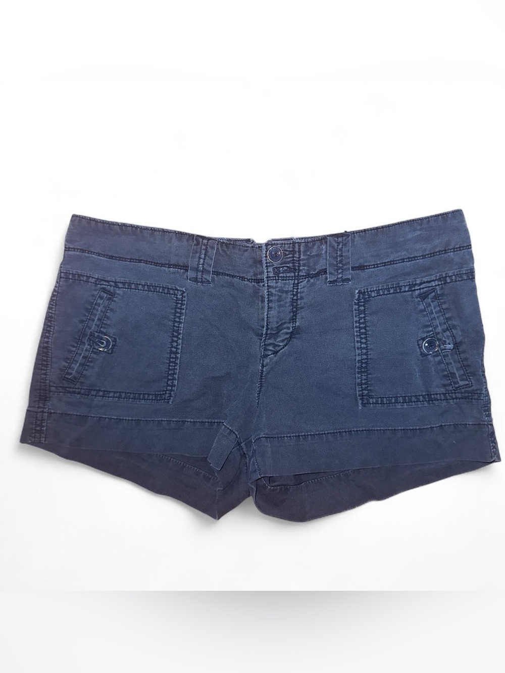 American Eagle Outfitters Navy Cotton Utility Jean Shorts